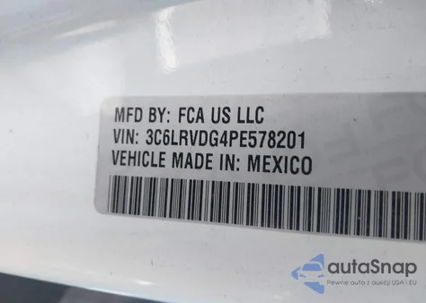 2023 Ram Promaster 2500 High Roof 159 Wb from USA, damaged, VIN 3C6LRVDG4PE578201